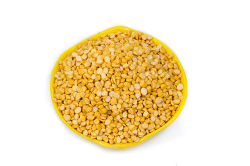 Chickpea Lentils seeds isolated on white background. 