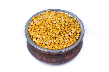 Chickpea Lentils seeds isolated on white background. 