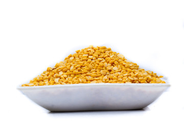 Chickpea Lentils seeds isolated on white background. 