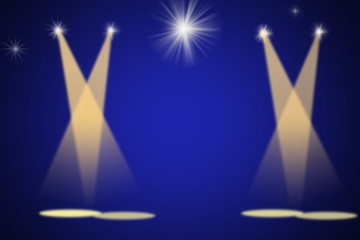 Colorful stage light or concert with smoke.