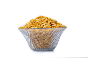 Chickpea Lentils seeds isolated on white background. 