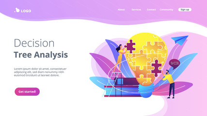 Naklejka premium Vision statement concept landing page.