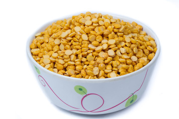Chickpea Lentils seeds isolated on white background. 