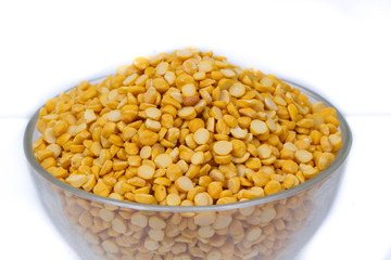 Chickpea Lentils seeds isolated on white background. 