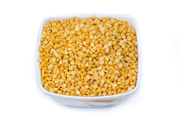 Chickpea Lentils seeds isolated on white background. 
