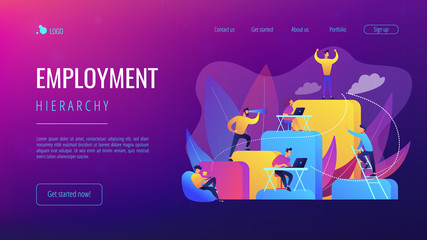 Corporate ladder concept landing page.