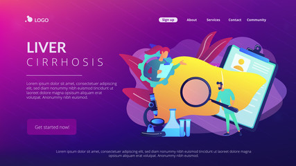 Cirrhosis concept landing page.