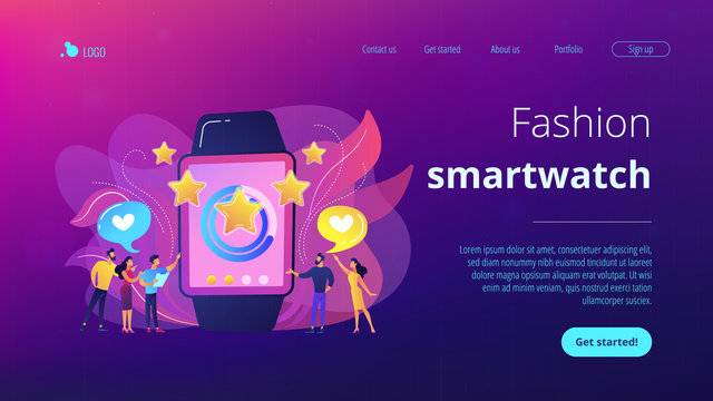 Luxury smartwatch concept landing page.