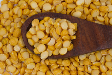 Chickpea Lentils seeds isolated on white background. 