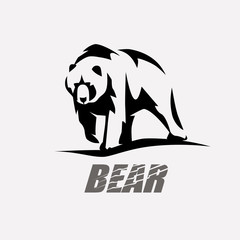 bear stylized vector silhouette, logo template - 228148602