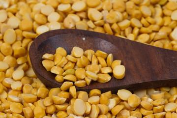 Chickpea Lentils seeds isolated on white background. 