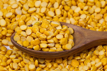 Chickpea Lentils seeds isolated on white background. 