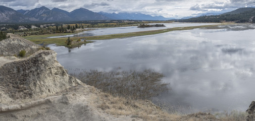 Columbia Valley wetlands at Wilmer Bird Sanctuary in British Columbia Canada