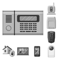 Isolated object of office and house logo. Set of office and system stock vector illustration.