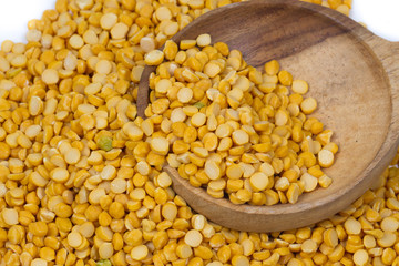 Chickpea Lentils seeds isolated on white background. 