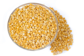 Chickpea Lentils seeds isolated on white background. 