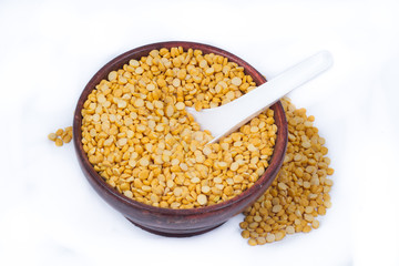 Dried fenugreek seeds isolated on white background