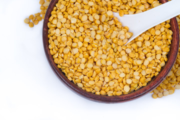 Dried fenugreek seeds isolated on white background