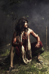 Acting image legend of angulimala in buddhism