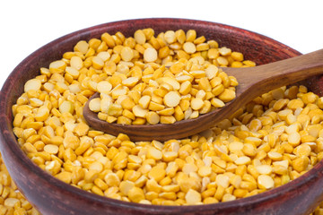 Dried fenugreek seeds isolated on white background