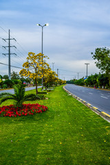 Naklejka premium road in city
