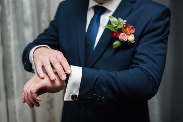 Wrist Watch, man with a clock, man watching time, man in jacket, business style