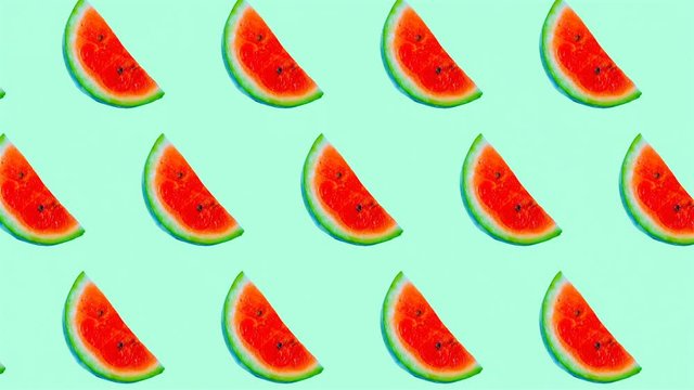 Fashion motion minimal art. Watermelon pattern