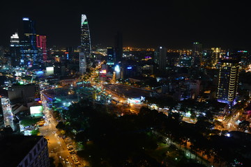 Fototapeta premium Panorama miasta Ho Chi Minh Wietnam