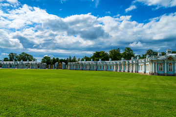 View of Catherine's II Palace in Tsarskoe Selo, Russia