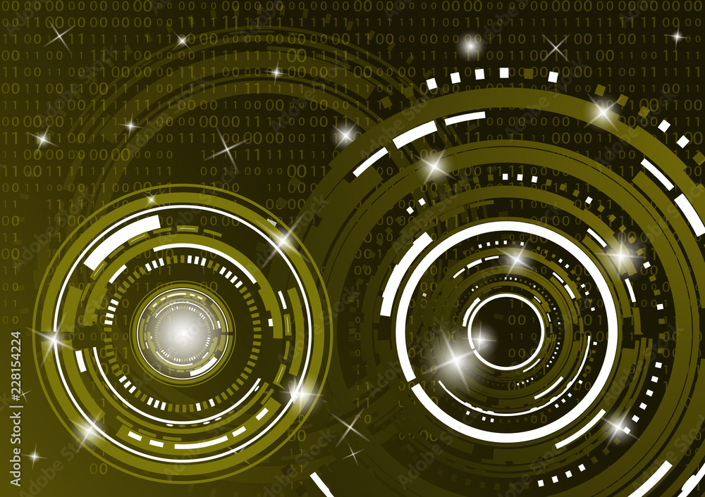 Poster modern abstract technology in design. the concept of communication, innovation. the circle of digita