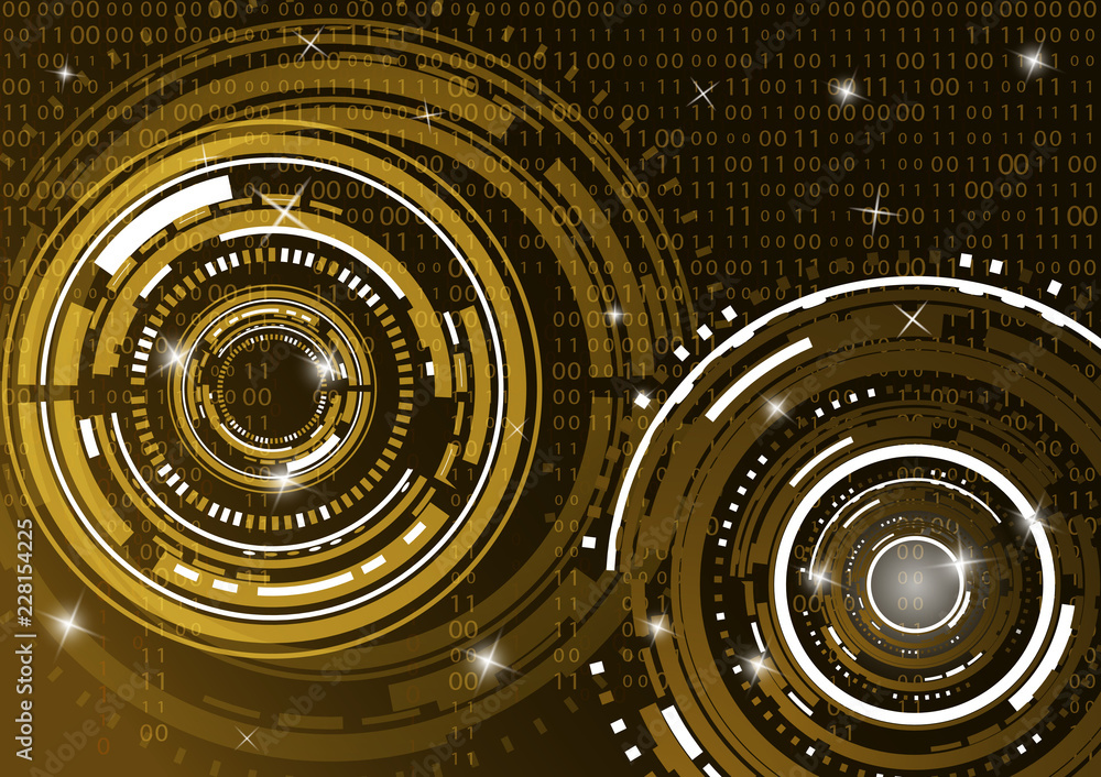 Poster modern abstract technology in design. the concept of communication, innovation. the circle of digita