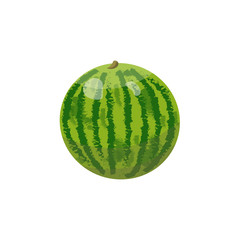 sliced fresh watermelon isolated on white background