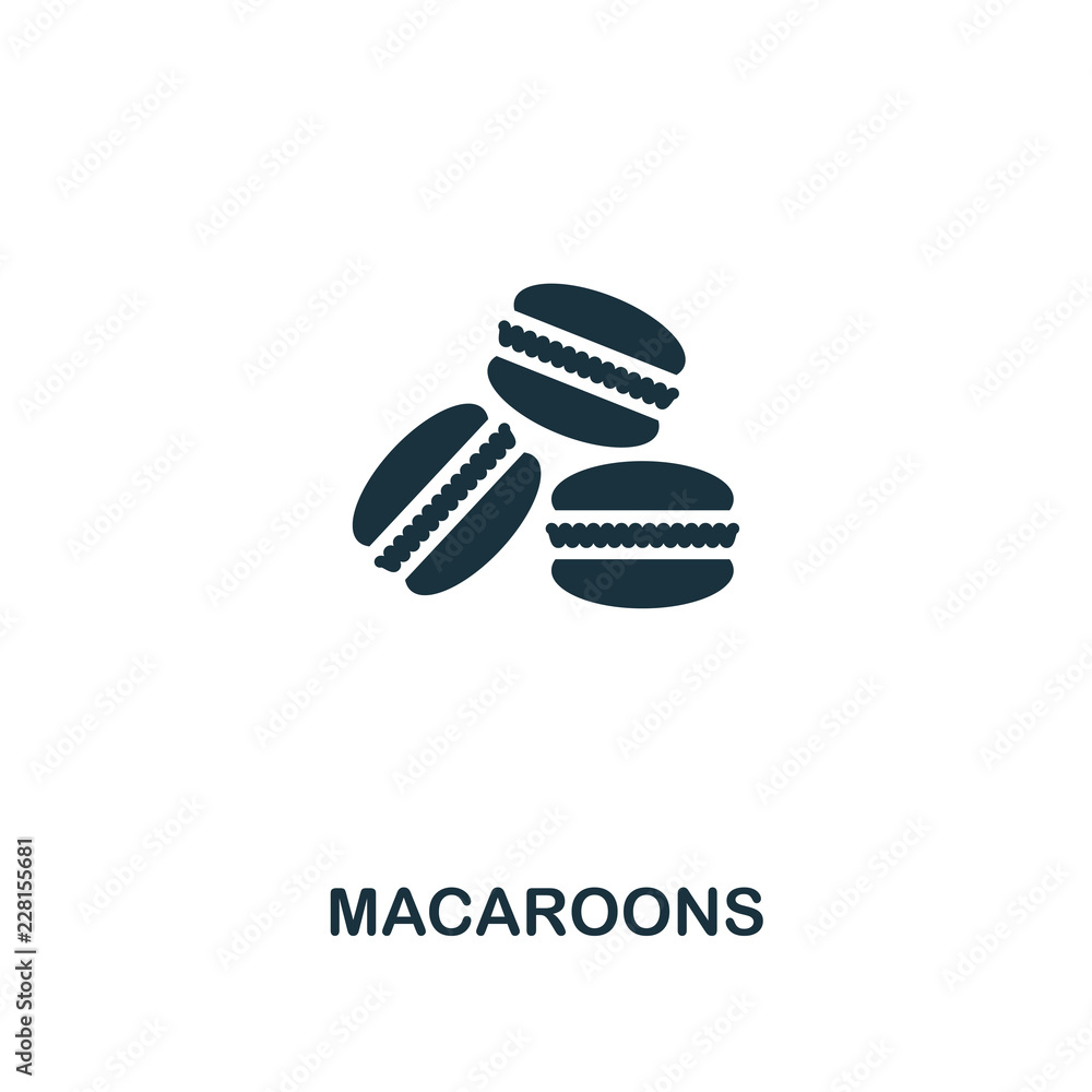 Poster macaroons icon. premium style design from coffe shop icon collection. ui and ux. pixel perfect macar