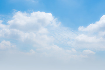 The sky and clouds in the morning before the rain falls.