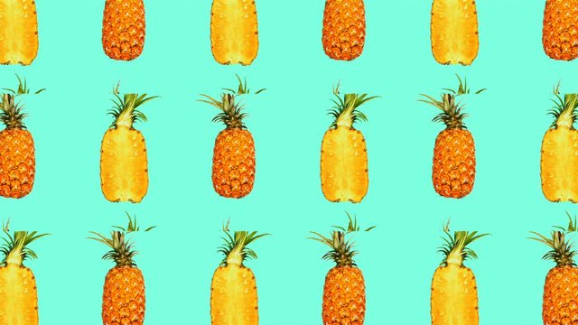 Fashion motion art. Pineapple Pattern. Minimal