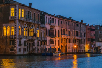 Grand Canal Night Scene, Venice, Italy