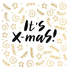 6946724 It's X-mas lettering