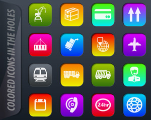 Logistic icons set
