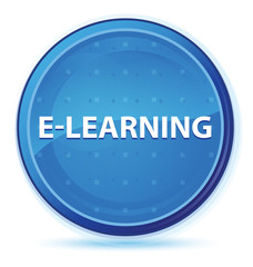 E-learning midnight blue prime round button