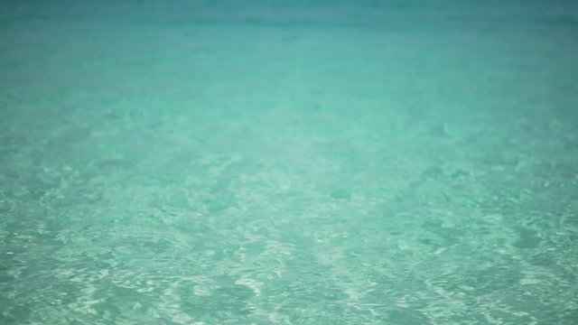 Background Plate of Blue ocean water moving for green screen