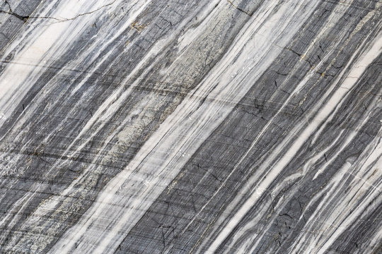 Grey pattern marble stone for backdrop. Natural marble texture. Marble from canyon Ruskeala. Russia.
