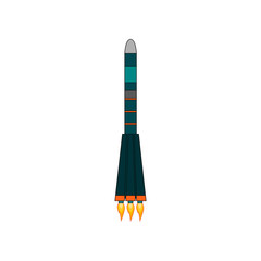 Illustration of a simple spaceship isolated vector illustration.