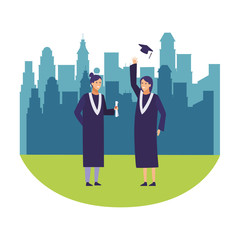 Students graduation celebration