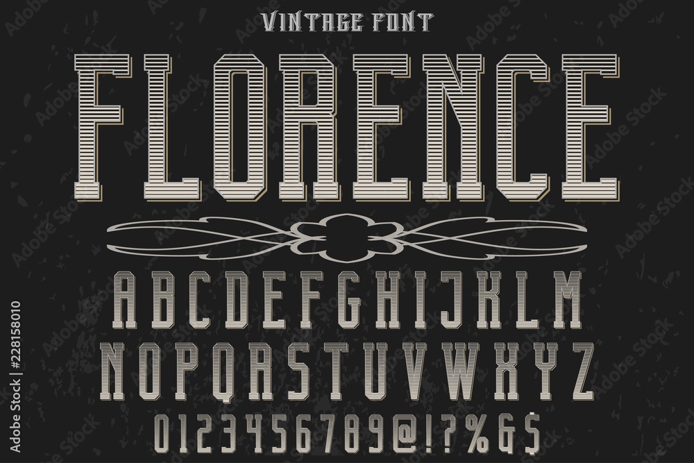 Poster vector illustration,font script typeface vector