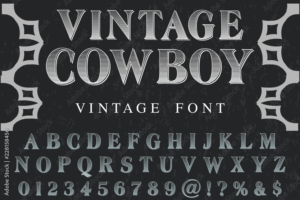 Poster vector illustration,font script typeface vector