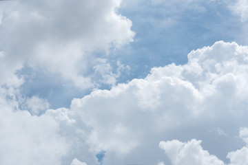 The sky is bright day, the clouds look beautiful.