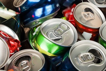 Crushed Beverage Cans