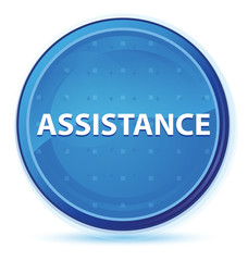 Assistance midnight blue prime round button