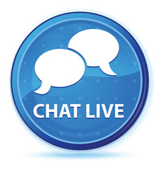Chat live midnight blue prime round button