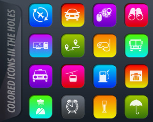 Travel icons set